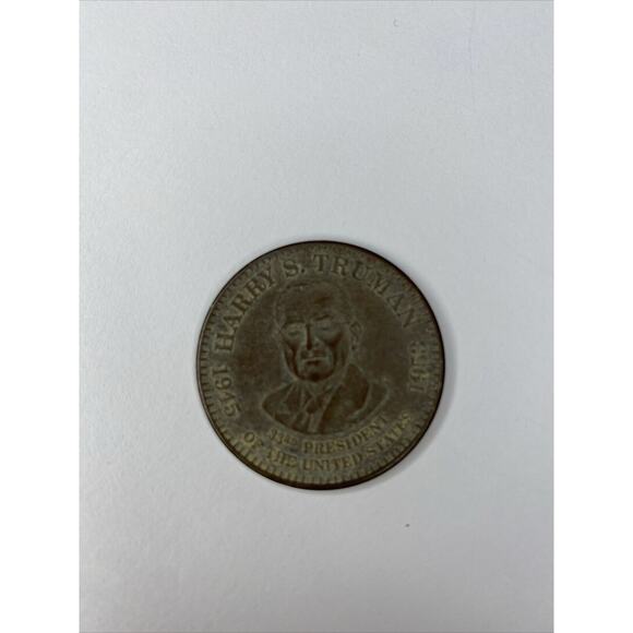 Harry S. Truman 33rd US President 1945-1953 Commemorative Token Coin Medal - Picture 3 of 7